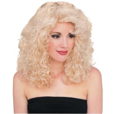 Imagem de Rubie's Peruca loira encaracolada de luxo da Costume, Amarelo, tamanho nico