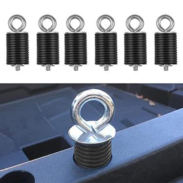 Imagem de Para âncoras de amarração Polaris Ranger (até 2021) UTV diâmetro 1,45 polegadas / 36,83 mm comprimento 3,18 polegadas/80,77 mm para General 500 700 800 900 1000 6 ancoras de cama pretas