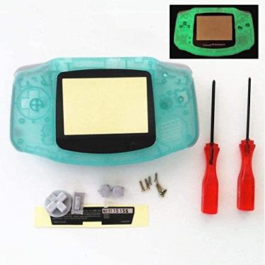 Imagem de Novo pacote de capa de invólucro completo para Gameboy Advance GBA Repair Part-Glow in The Dark