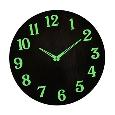 Imagem de gazechimp Relógio de parede luminoso a decorativo sem - 12''/30 cm silencioso moderno n...