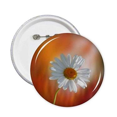 Imagem de Laranja Branco Escuro Lindas Flores Alfinetes Emblema Botão Decoração Acessório 5 peças