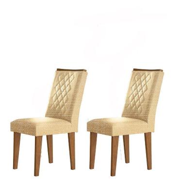 Imagem de Conjunto com 2 Cadeiras Jade Linho Rustico Rufato