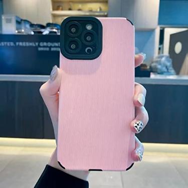Imagem de Capa de telefone listrada Candy Colors para iPhone 11 12 13 Pro Max XR XS MAX X 7 8 Plus Capa traseira macia à prova de choque, rosa, para iPhone 8 Plus