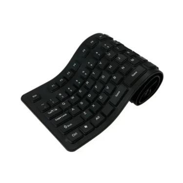 Imagem de Teclado Borracha Flexível Dobrável Com Fio Usb