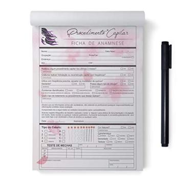 Imagem de Ficha De Anamnese Capilar, Salão Beleza, Cabeleireiros (Bloco c/ 100 Folhas)