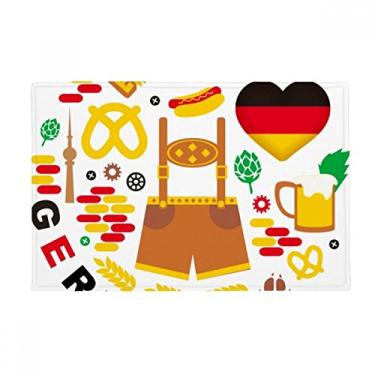 Imagem de DIYthinker Tapete antiderrapante para porta de banheiro com bandeira da alfândega da Alemanha