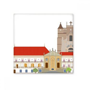 Imagem de Azulejo de cerâmica brilhante de construção de marco nacional de Coimbra de Portugal