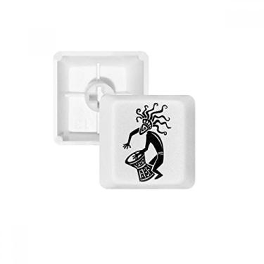 Imagem de DIYthinker Antigo Egito Arte Decorativa Abstrata Padrão Tecla Teclado Mecânico PBT Gaming Upgrade Kit