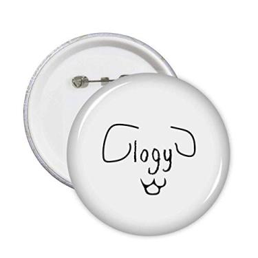 Imagem de Adesivos de texto para cachorro Art Deco, presentes modernos, emblema, botão, emblema, acessórios, decoração, 5 peças