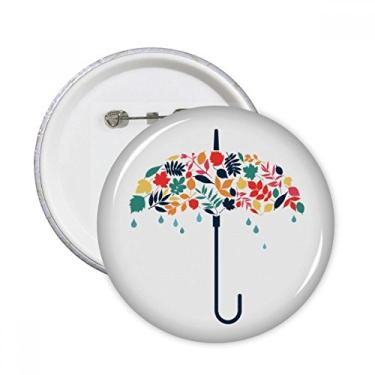 Imagem de Guarda-chuva de folhas, pingo, chuva, clima, redondo, broches, decoração de roupas, 5 peças, presente