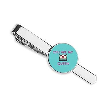 Imagem de Gravata com clipe de gravata My Queen Royal Regina Majesty, presente para homem de negócios