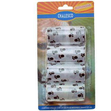 Imagem de Refil Chalesco Sacolas Biodegradáveis para Kit Higiênico - Cores Variadas