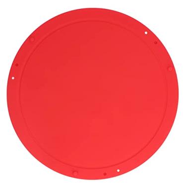 Imagem de Tábua de corte de silicone multifuncional, tábua de corte de cozinha tapete de frutas Tábua redonda almofadas de piquenique para piquenique de cozinha ao ar livre (vermelho)