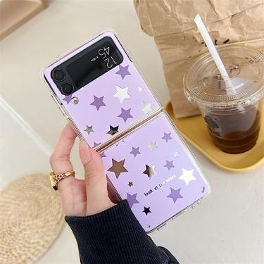 Imagem de Moda Glitter Mirror Star Phone Case Para Samsung Galaxy Z Flip 4 3 Z Flip3 Flip4 ZFlip4 5G Cover Silicone Cute Cases,Style2,For Z Flip 3