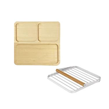 Imagem de Porta Guardanapo Branco Petisqueira Bambu Gamela Madeira 2un