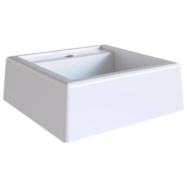 Imagem de Cuba De Apoio Para Banheiro Em Marmore Sintetico 94101 Branca Pp Branca