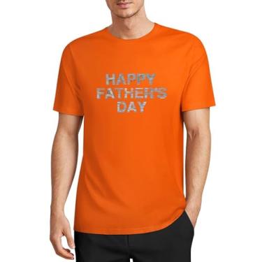 Imagem de CHAIKEN&CAPONE Camisetas masculinas, lisas para homens, camisetas para o dia dos pais, homens, gola drapeada, manga curta, algodão, Estilo laranja médio, G