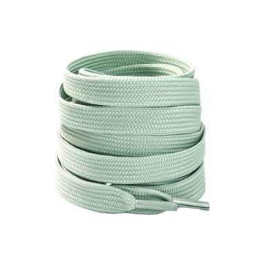 Imagem de 1 Par De Cadarços De Tênis, Acessórios Para Sapatos, Cadarços Unissex De Sapato Plano, Cadarços Clássicos De Cor Sólida, Cordas De Sapato 发送反馈(Color:Grass green,Size:160cm)