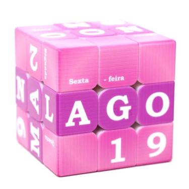 Imagem de Vinci Cube Calendário Rosa - Cubo Mágico Personalizado Profissional