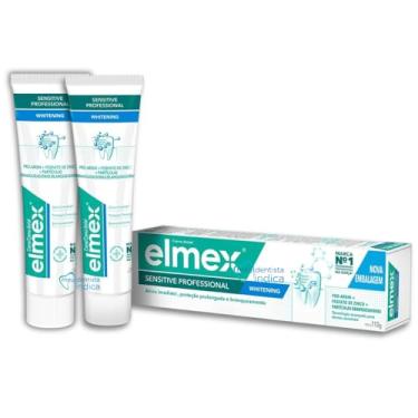 Imagem de 2x Elmex Creme dental para sensibilidade Sensitive Professional Whitening, Alívio Imediato* da Sensibilidade e Branqueamento, 2x bisnagas de 110g