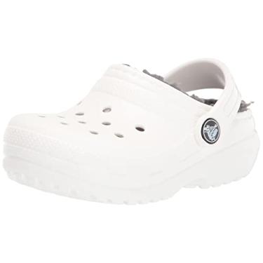 Imagem de CROCS Classic Lined Clog K - White/Grey - C11 , 207010-10M-C11, Kids Unisex , White/Grey , C11