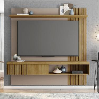 Imagem de Painel Suspenso Decorativo Grant Mdf/mdp Para Tv Até 65 Pol Buriti/fendi G11 - Gran Belo