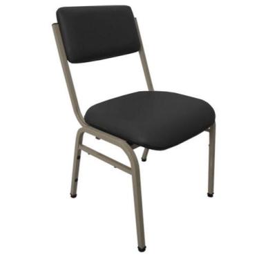 Imagem de Cadeira Empilhável para Auditórios Linha Hotel Smart Preto - Design Of