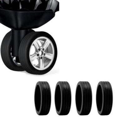 Imagem de Kit 4 Protetor De Rodas Mala Bagagem Viagem Capa De Silicone - Proteto