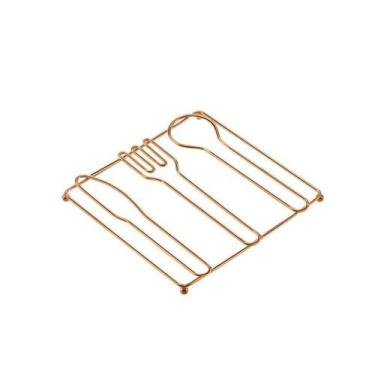 Imagem de Descanso Panela Cozinha Metal Rose Gold - Arthi