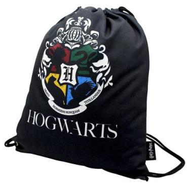 Imagem de Mochila Saco Hogwarts Presente Criativo Geek - Zona Criativa, Preto