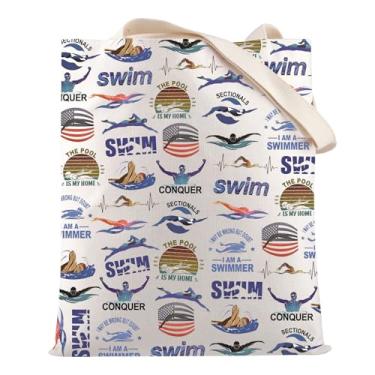 Imagem de HOLLP Bolsa de ombro com tema de natação The Pool Is My Home, ideia de presente da equipe de natação, The Pool is My Home