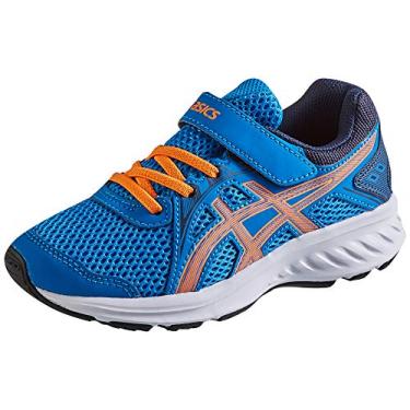 Imagem de ASICS Tênis de corrida infantil Jolt 2 GS, Cone azul diretoire azul/laranja, 10 Little Kid