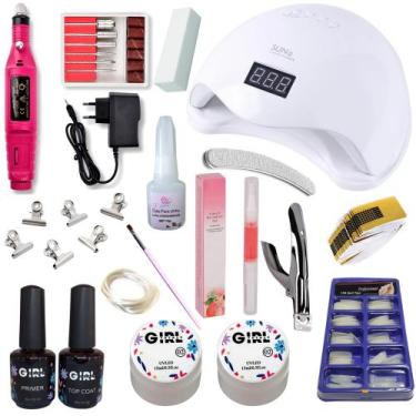 Imagem de Kit Unha Acrigel Fibra Cabine Lixa Gel Top Kit Unha Premium D8 - Girl 