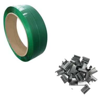 Imagem de Kit - Fita De Arquear Pet Verde 16 Mm + 1kg Selo Pet 16mm - Tutti Supr