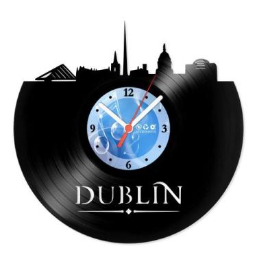 Imagem de Relógio De Parede Disco Vinil Lugares - Dublin - VLU-005 - Modernarte