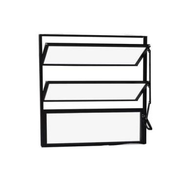 Imagem de Janela Basculante em Alumínio 60 x 80 x 2,35 cm Preto Básica MMachado