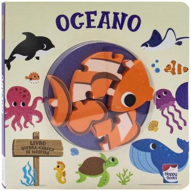 Imagem de Livro Quebra-Cabeça de Madeira - Oceano