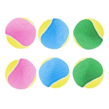 Imagem de Bolas de tênis CoCoo para cachorros e animais de estimação para dentição, bolas de tênis redondas, 6 bolas por pacote