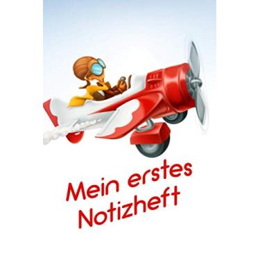 Imagem de Notizbuch: Mein erstes Notizheft | Flieger | Flugzeug | tolle vorgefertigte Seiten mit wunderschönen Grafiken | Checklisten | Träume | Ziele | ... | ca. Din A5 | Erinnerungsbuch | Alltag