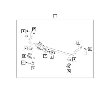 Imagem de Mopar 5205 9975AC, kit de barra estabilizadora de suspensão