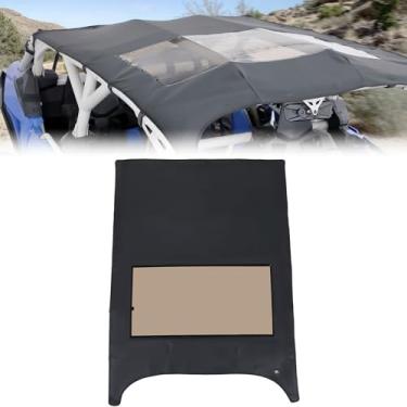 Imagem de KEMIMOTO X3 Max Roof Soft Top compatível com Can Am Maverick X3 Max 2017-2024 todos os modelos de 4 assentos, telhado Bimini resistente à fricção à prova d'água para sombra solar