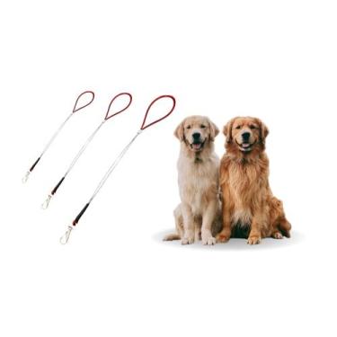 Imagem de Guia De Contenção Aço Banho E Tosa P M E G Pet Shop Vermelho - Genesis