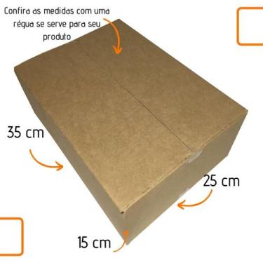 Imagem de Caixa Grande de Papelão em Kraft 35x25x15 Para Mudanças e Envios Kit c