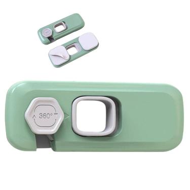 Imagem de Trava de Segurança Armario Gaveta Geladeira Protege Bebe Criança Fechadura Evita Acidente Porta Janela Multiuso Proteçao Resistente