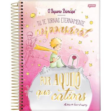Imagem de Caderno Universitário O Pequeno Príncipe Rosa 10 Matérias 200 Folhas - Jandaia