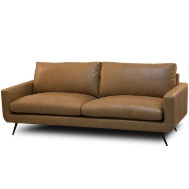 Imagem de Sofá 4 Lugares Para Sala De Estar Living Industrial 282cm Dijon L06 Couro Camel - Lyam...