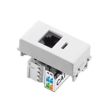 Imagem de Módulo Tomada para Rede RJ45 8 vias CAT6 Branco LIZ/LUX² Tramontina 57