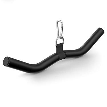 Imagem de Barras suspensas LAT, acessórios de puxar para baixo, cabo de barra LAT para academia em casa, barra de pressão de tríceps para sistema de polia, acessórios de máquina de peso fitness, 48 cm