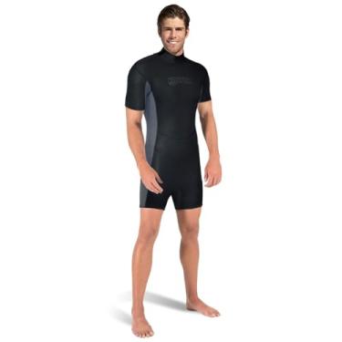 Imagem de Mares Roupa de mergulho masculina M-Flex 2,5 mm Shorty - Traje de mergulho de neoprene peça única para água quente, preto, pequeno