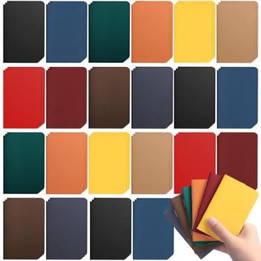 Imagem de Caderno de bolso a granel com 30 peças, mini cadernos de 6,35 cm x 10,16 cm, carteira pequena, colorida, cadernos, cadernos forrados para crianças e estudantes (cor clássica)